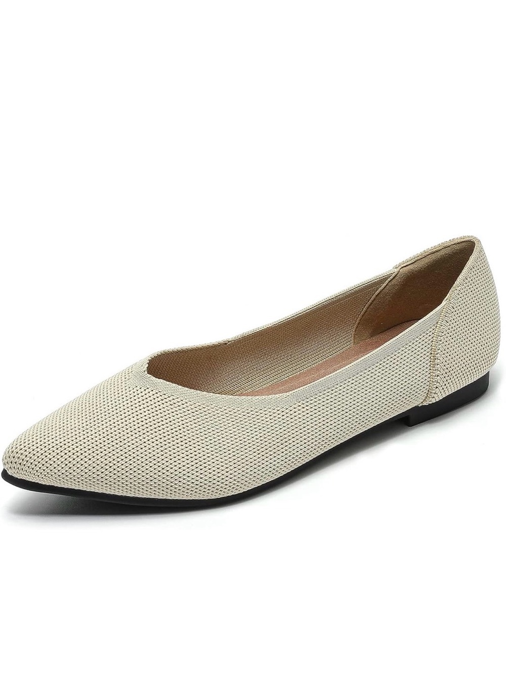 Pointed Toe Women's Ballet Flat in Beige